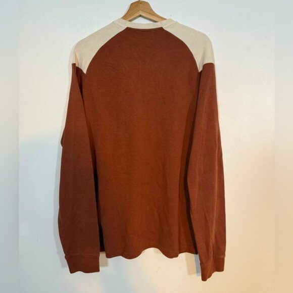 DJAB by Simons Long Sleeve Organic Cotton Shirt - Size L - Two-Tone Rust & Cream - Picture 5 of 8